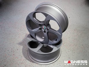 Alfa Romeo Giulia Wheels - Set of 4 - Genuine Alfa - 18" - 5 Spoke - Charcoal Finish Alfa Romeo Giulia Wheels - Set of 4 - Genuine Alfa - 18" - 5 Spoke - Charcoal Finish